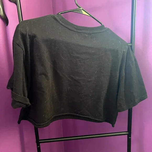 Forever 21 Blossoming Floral Print Black Crop Top - Picture 3 of 3